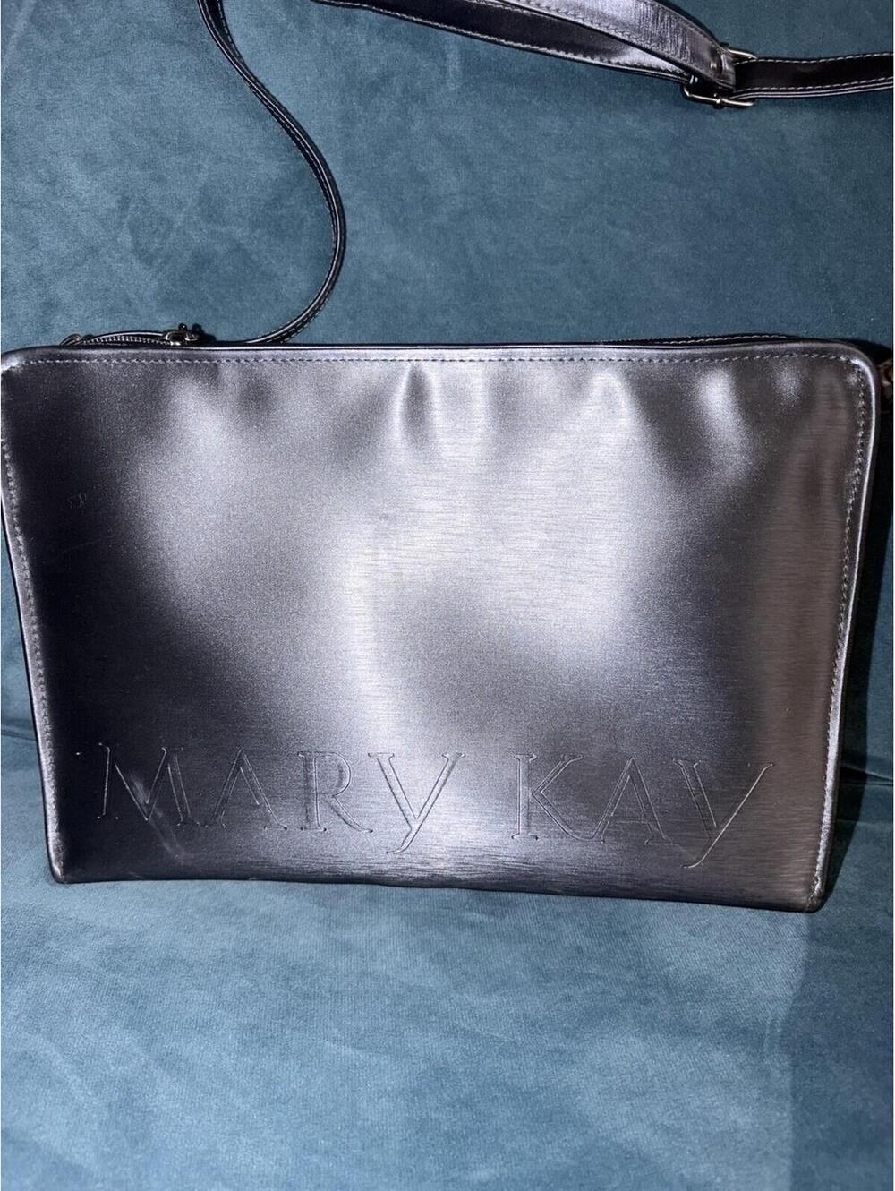 Mary Kay Black Multi-Compartment Travel Case Bag Organizer Crossbody